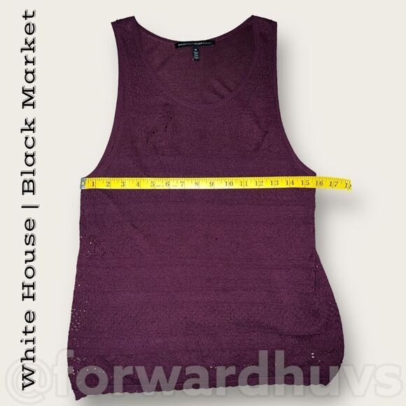 White House Black Market Plum Colored Tank Size Medium - Picture 5 of 8